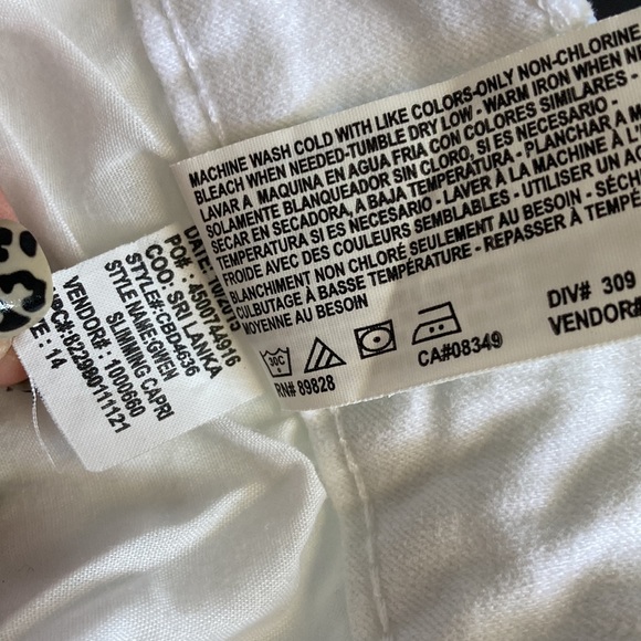 Code Bleu Gwen White Cropped Cuffed Jeans Size 14 - Picture 9 of 13